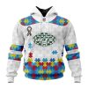 Custom Name And Number NFL New York Jets Special Autism Awareness Design Hoodie