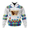 Custom Name And Number NFL Washington Commanders Special Autism Awareness Design Hoodie