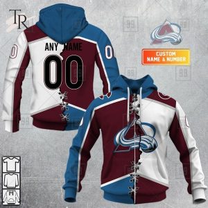 Custom Name And Number NHL Colorado Avalanche Mix Jersey 2023 Tshirt