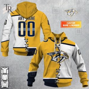 Custom Name And Number NHL Nashville Predators Mix Jersey 2023 Tshirt