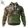 Custom Name And Number NHL Philadelphia Flyers Special Camo Skull Design Hoodie