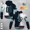 Custom Name And Number NHL Seattle Kraken Mix Jersey 2023 Tshirt