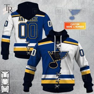 Custom Name And Number NHL St. Louis Blues Mix Jersey 2023 Tshirt