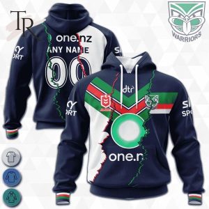 Custom Name And Number New Zealand Warriors NRL 2023 Mix Jerseys Hoodie 3D