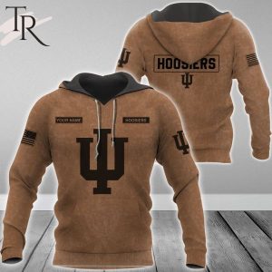 Custom Name Indiana Hoosiers NCAA Salute To Service For Veterans Day Full Printed Hoodie