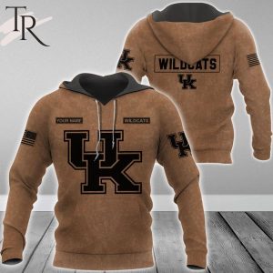 Custom Name Kentucky Wildcats NCAA Salute To Service For Veterans Day Full Printed Hoodie