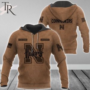 Custom Name Nebraska Cornhuskers NCAA Salute To Service For Veterans Day Full Printed Hoodie