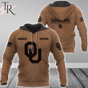 Custom Name Oklahoma Sooners NCAA Salute To Service For Veterans Day Full Printed Hoodie