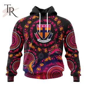 Customized AFL St Kilda Football Club Special Pink Breast Cancer Design Hoodie 3D