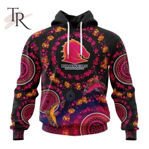 Customized NRL Brisbane Broncos Special Pink Breast Cancer Design Hoodie 3D