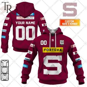 Czech Extraliga HC Sparta Praha Jersey Style Hoodie