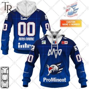 DEL Adler Mannheim 2324 Home Jersey Style Hoodie