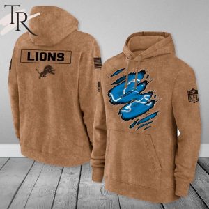 Detroit Lions NFL Salute To Service Club Pullover – Brown – Hoodie