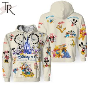 Disney 100 Years Of Wonder 3D Unisex Hoodie