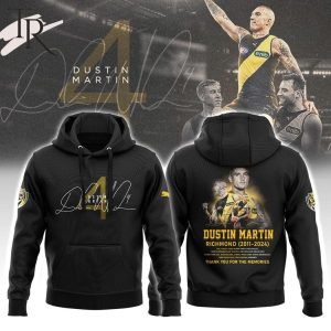 Dustin Martin Richmond 2011-2024 Thank You For The Memories Hoodie