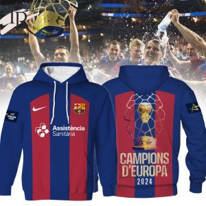 FC Barcelona Handbol EHF Campions D’Europa 2024 Hoodie