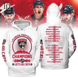 Florida Panthers Eastern Conference Champions 2024 Let’s Go Cats Hoodie – White