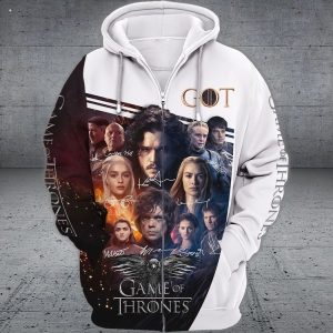 Game of Thrones 3D All Over Print 3D Zipper Hoodie