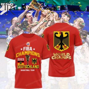 Germany Basketball Team World Champions 2023 3D Shirt – Red