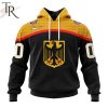 Germany National Ice Hockey Team Personalized Away Kits Hoodie