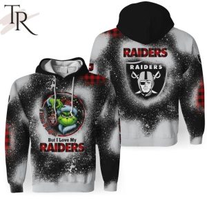 Grinch I Hate People But I Love My Raiders 3D Unisex Hoodie