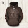 Gucci Brown Unisex Hoodie For Men Women Luxury Brand Outfit Luxury Hoodie Outfit For Fall Outfit