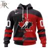 Hockey Canada Personalized Red Mix Black Kits Hoodie