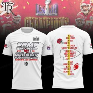 Home With The Chrome Super Bowl LVIII Champions Kansas City Chiefs White Hoodie