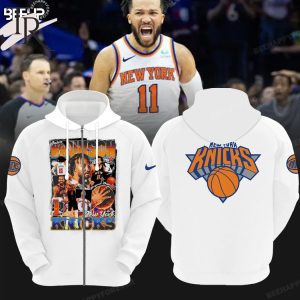 Jalen Brunson 11 New York Knicks Hoodie – White