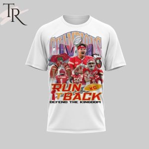 Kansas City Chiefs Super Bowl LVIII Champions Run It Back Defend The Kingdom Hoodie White