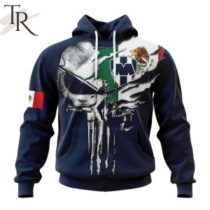 LIGA MX C.F. Monterrey Special Skull Design Concept Kits Hoodie