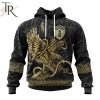 LIGA MX C.F. Pachuca Special Black And Gold Design With Mexican Eagle Hoodie