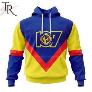 LIGA MX Club America Retro Design With 107th Anniversary Logo Hoodie