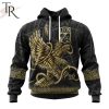 LIGA MX Club Leon Special Black And Gold Design With Mexican Eagle Hoodie