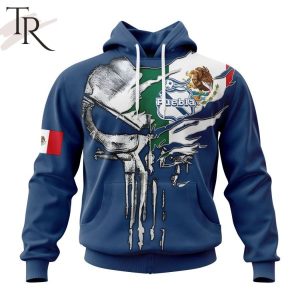 LIGA MX Club Puebla Special Skull Design Concept Kits Hoodie