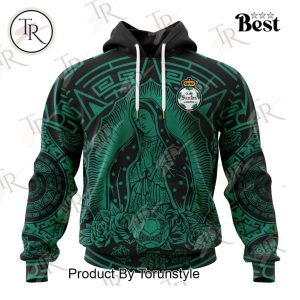 LIGA MX Club Santos Laguna Special Our Lady Of Guadalupe Design Hoodie