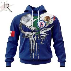 LIGA MX Cruz Azul Special Skull Design Concept Kits Hoodie