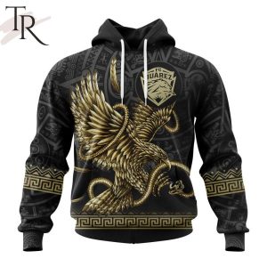 LIGA MX FC Juarez Special Black And Gold Design With Mexican Eagle Hoodie