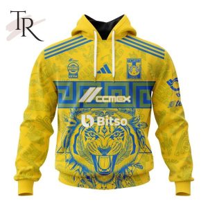 LIGA MX Tigres UANL 2023-2024 Home Aztec Design Hoodie