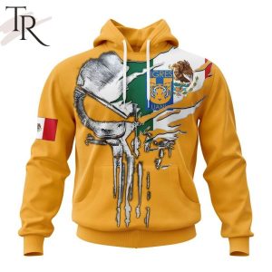 LIGA MX Tigres UANL Special Skull Design Concept Kits Hoodie