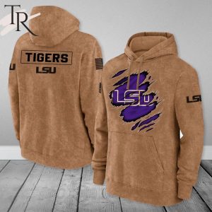 LSU Tigers NCAA Salute To Service Club Pullover  – Brown – Hoodie