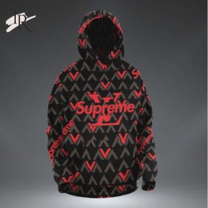 Louis Vuitton Supreme Luxury Dark Brand Premium Unisex Hoodie Outfit For Men Women Luxury Hoodie Outfit For Fall Outfit