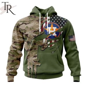 MLB Houston Astros Special Camo Design For Veterans Day Hoodie