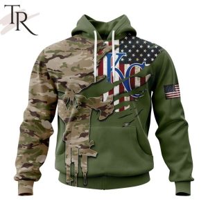 MLB Kansas City Royals Special Camo Design For Veterans Day Hoodie