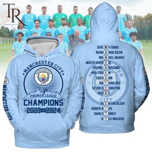 Manchester City Premier League Champions 2023-2024 Hoodie