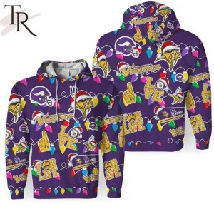 Minnesota Vikings Ugly Christmas 3D Unisex Hoodie