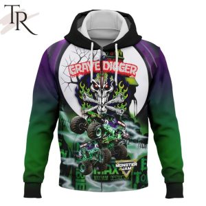 Monster Jam Truck Grave Digger Grim HeadIcon Horror House Hoodie