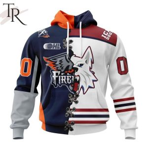 NAHL Fairbanks Ice Dogs Mix OHL Flint Firebirds Personalized Kits Hoodie