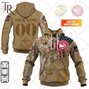 NBA Atlanta Hawks Marine Corps Special Designs Hoodie