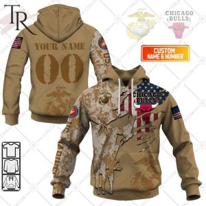 NBA Chicago Bulls Marine Corps Special Designs Hoodie